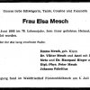 Mesch Elsa 1905-1983 Todesanzeige